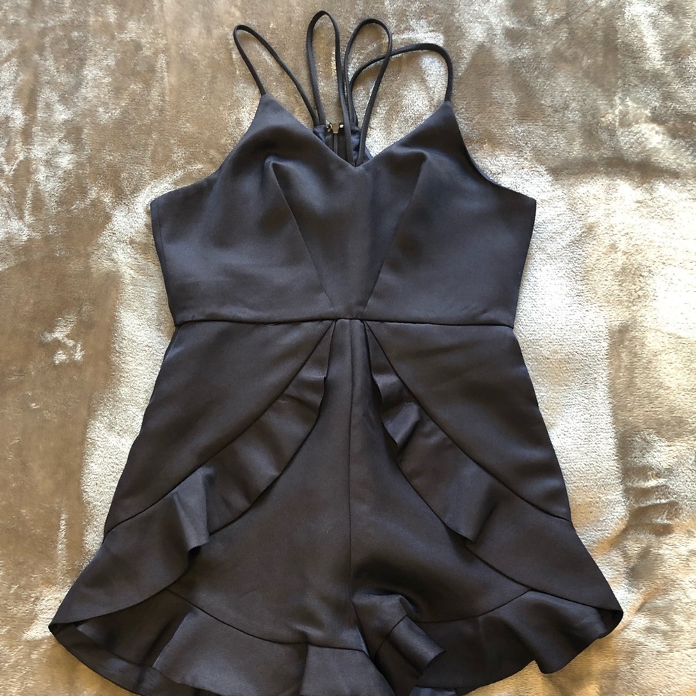 NWTs Navy Blue Romper by Houston designer